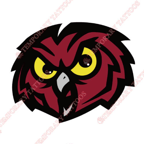 Temple Owls Customize Temporary Tattoos Stickers NO.6444